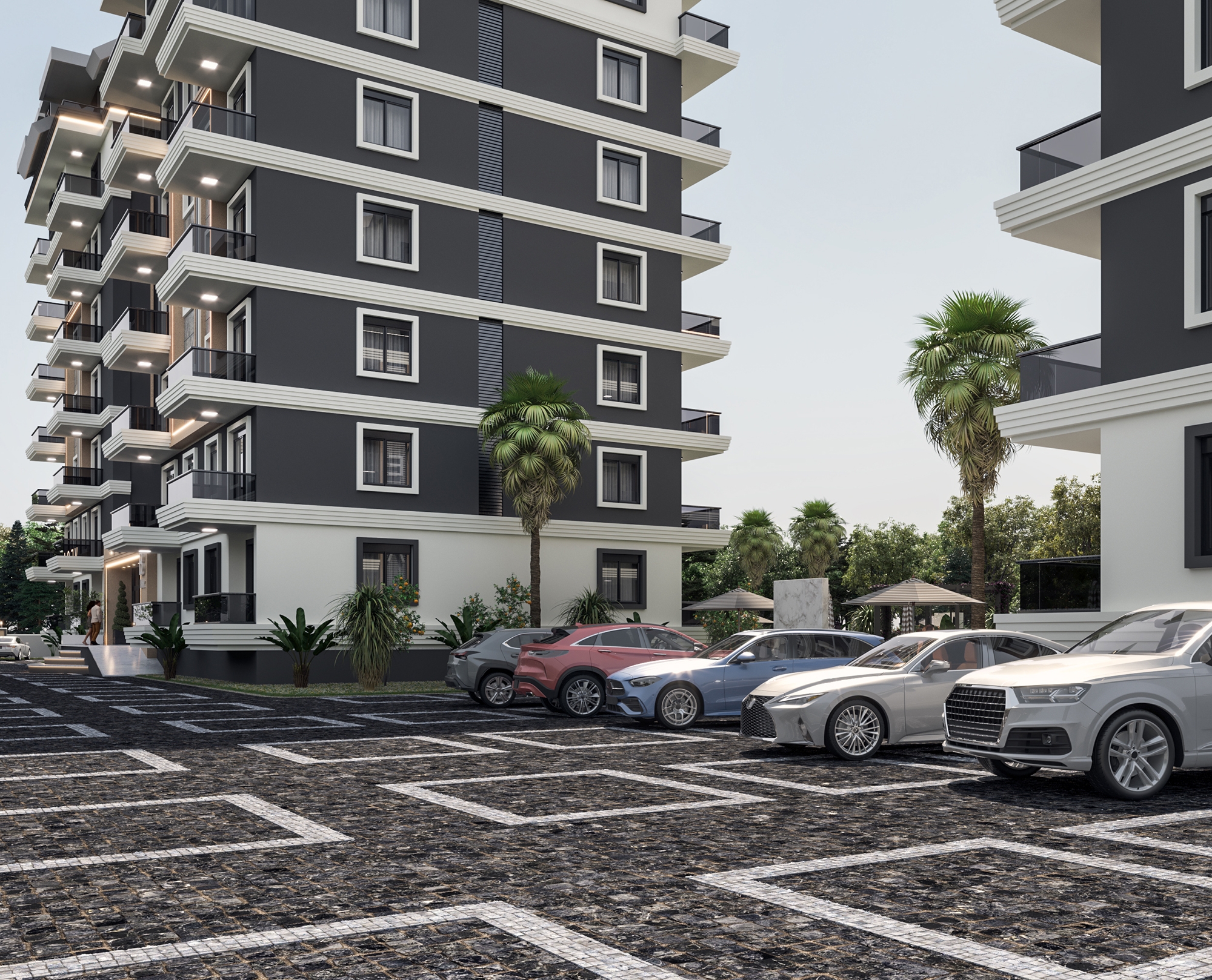 Luxuriöse 1+1 Wohnung mit Bergblick in Gazipasa, Alanya