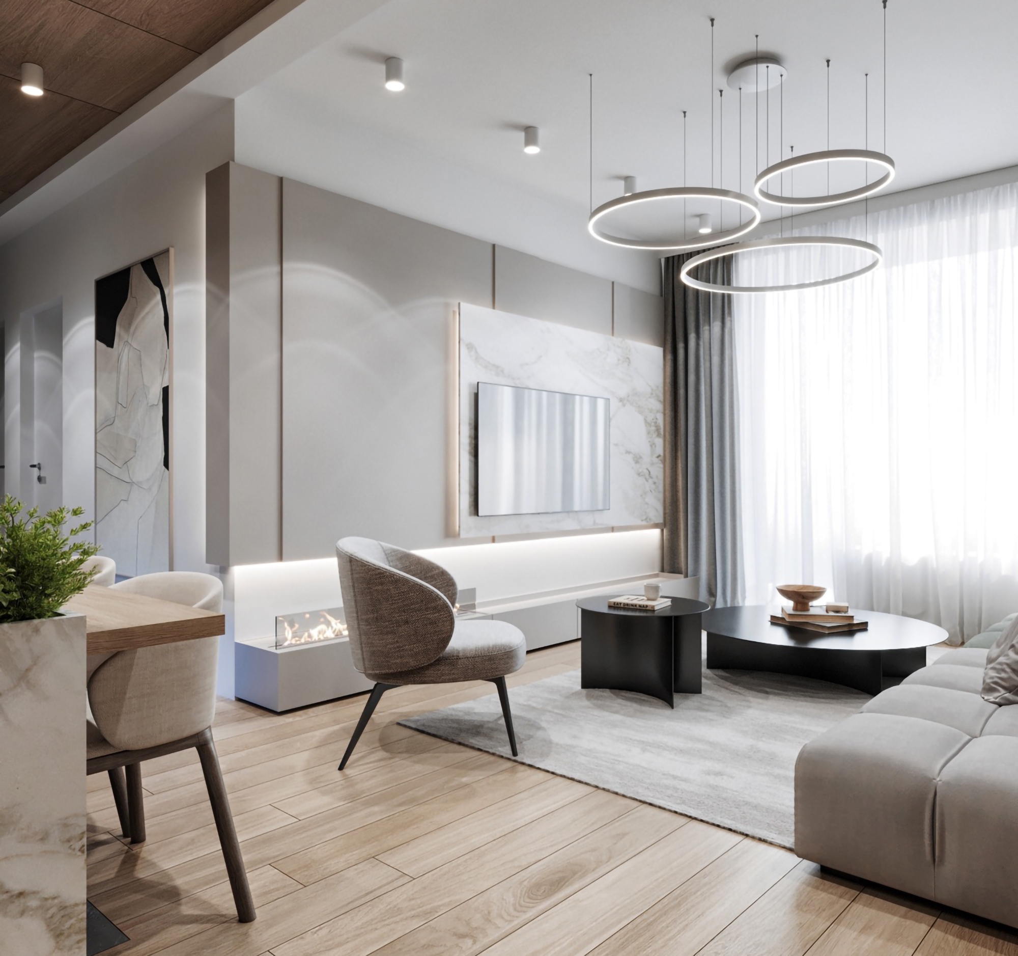 Luxuriöse 1+1 Wohnung mit Bergblick in Gazipasa, Alanya