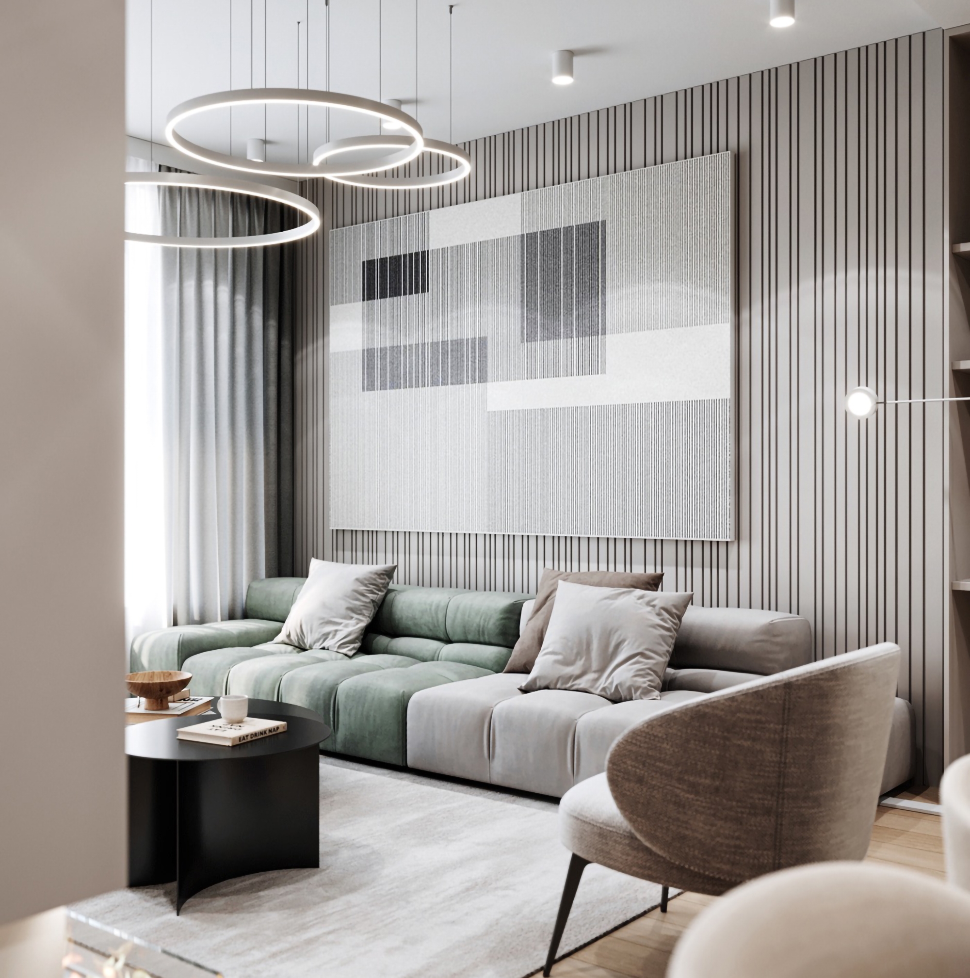 Luxuriöse 1+1 Wohnung mit Bergblick in Gazipasa, Alanya