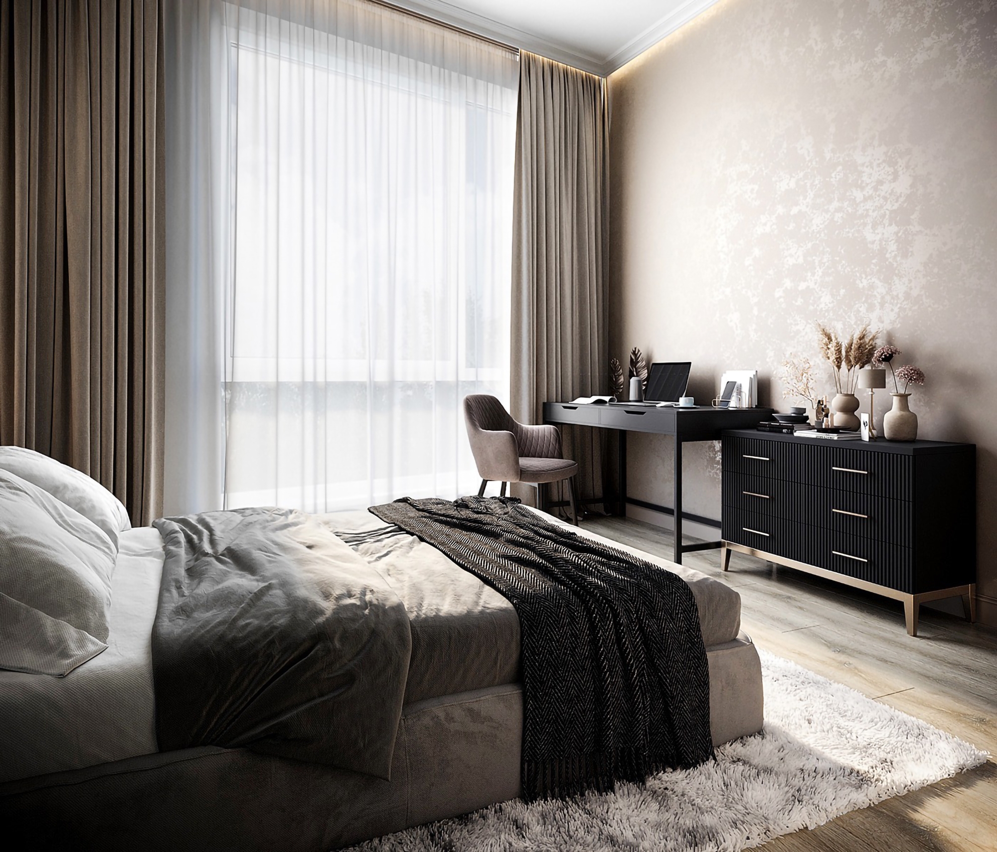 Luxuriöse 1+1 Wohnung mit Bergblick in Gazipasa, Alanya