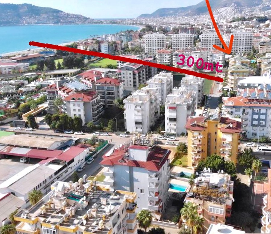 Bjergudsigt 2+1 Lejlighed i Oba, Alanya