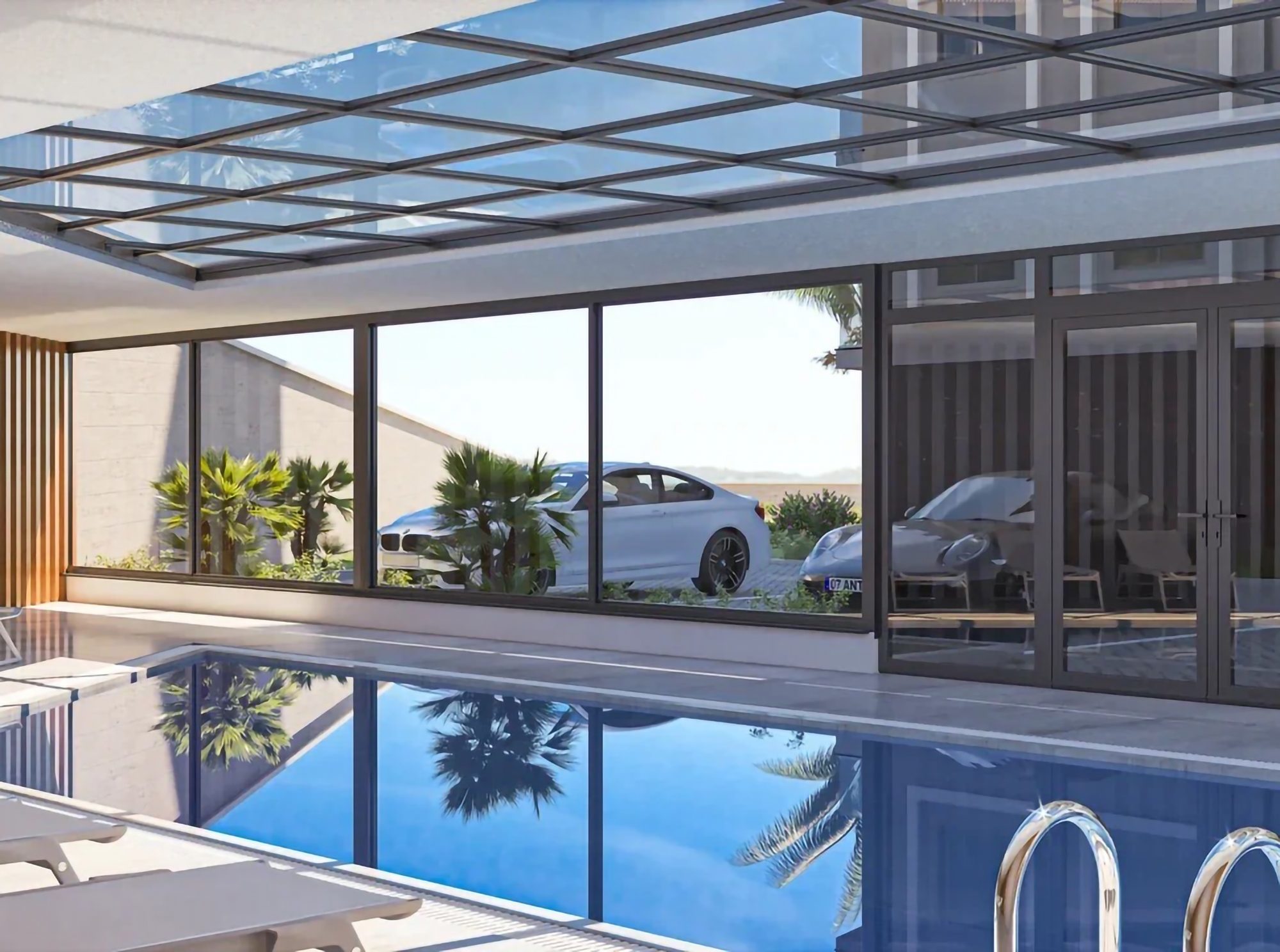 Luxuriöse 1+1 Wohnung mit Meerblick und Burgblick in Avsallar