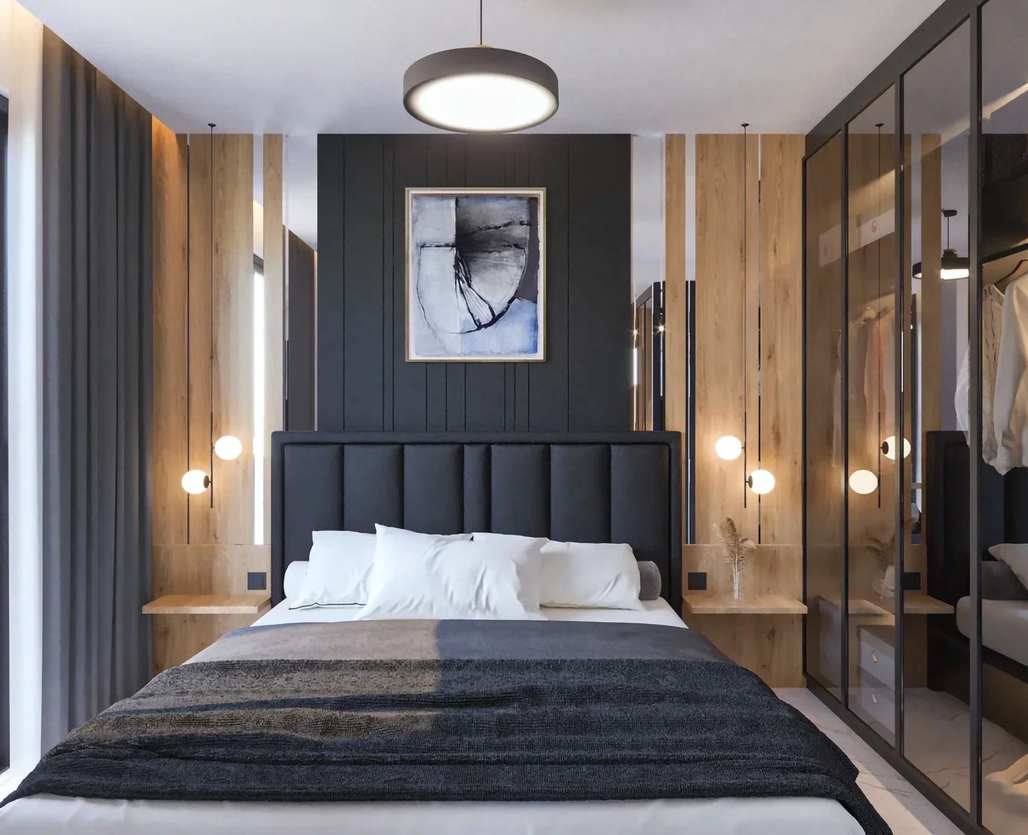 Luxuriöse 1+1 Wohnung mit Meerblick und Burgblick in Avsallar