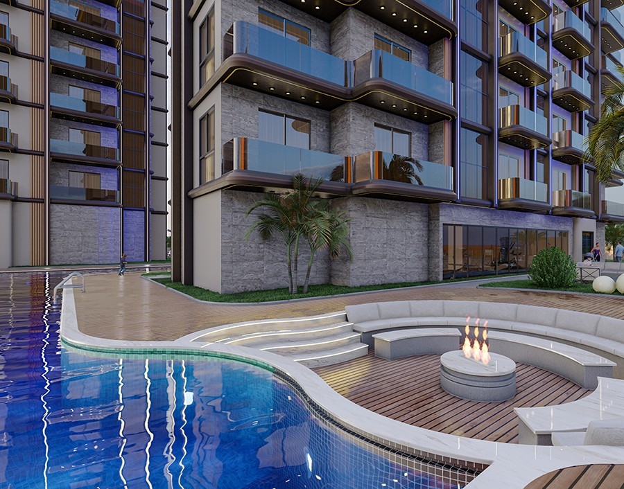Luxury project with sea view apartments in Payallar district