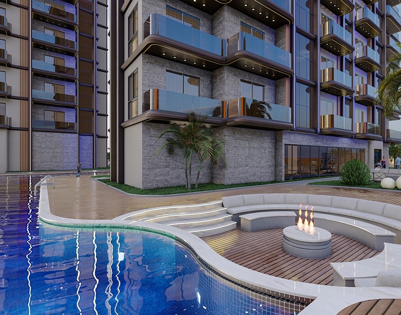 Luxury project with sea view apartments in Payallar district