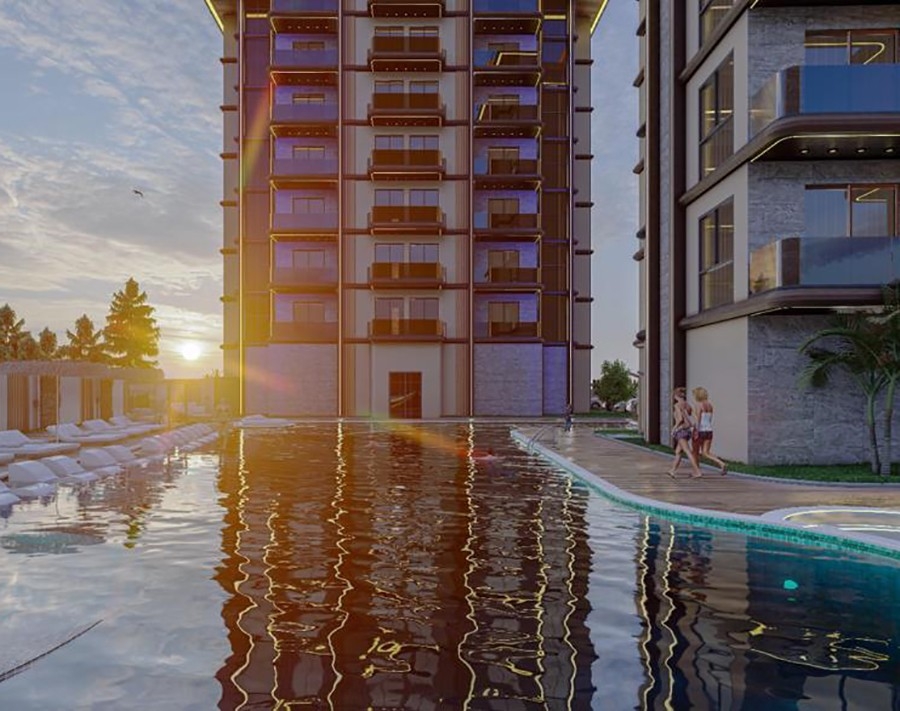 Luxury project with sea view apartments in Payallar district