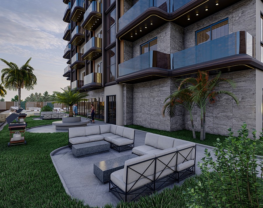 Luxury project with sea view apartments in Payallar district