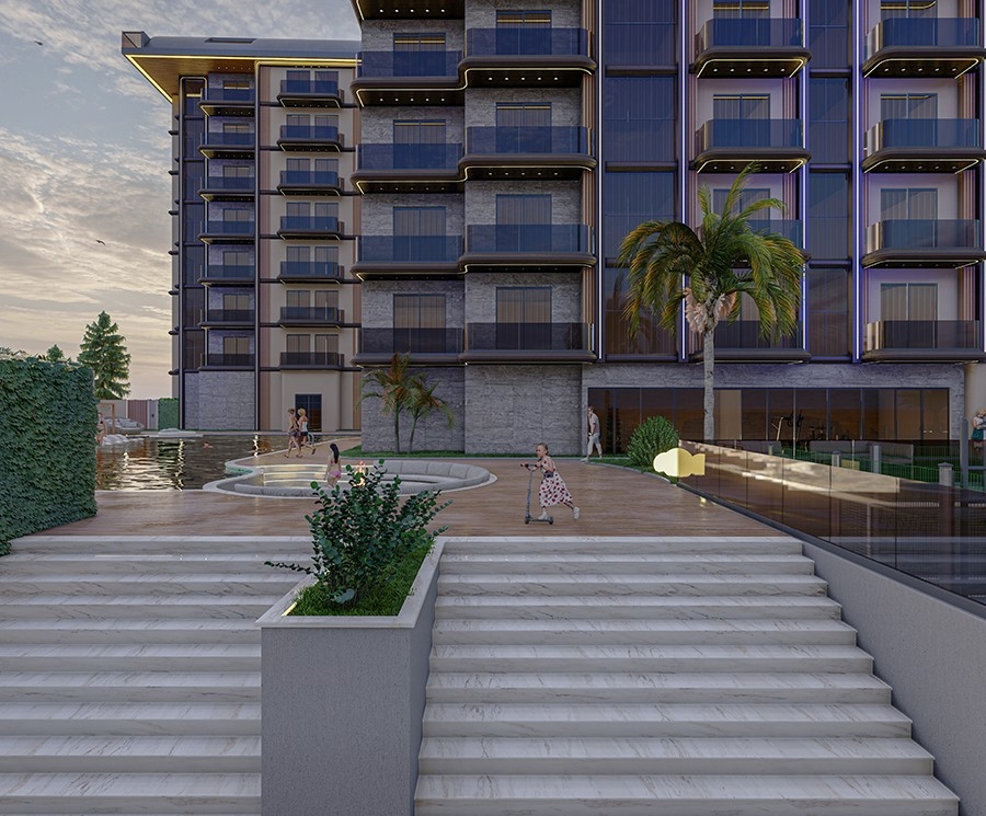 Luxury project with sea view apartments in Payallar district