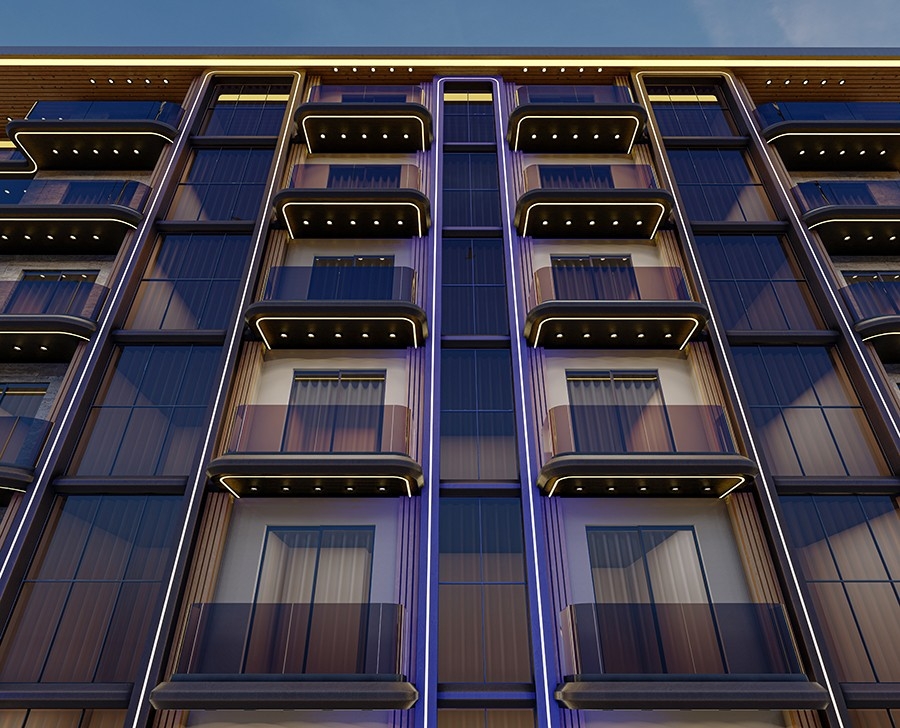 Luxury project with sea view apartments in Payallar district