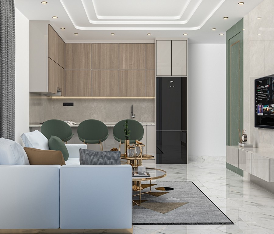 Luxury project with sea view apartments in Payallar district