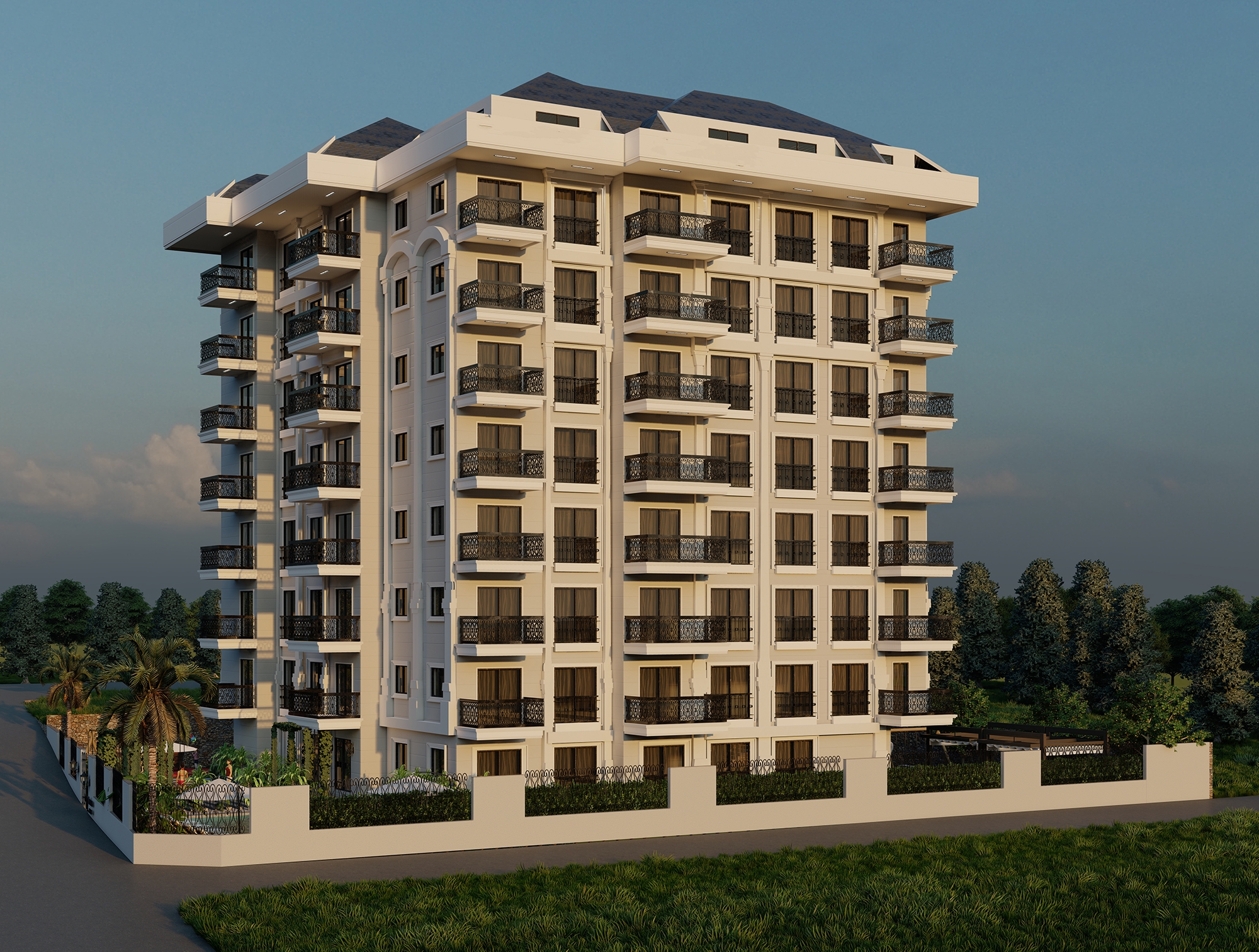 Luksuriøs 1+1 leilighet med fjellutsikt, Alanya