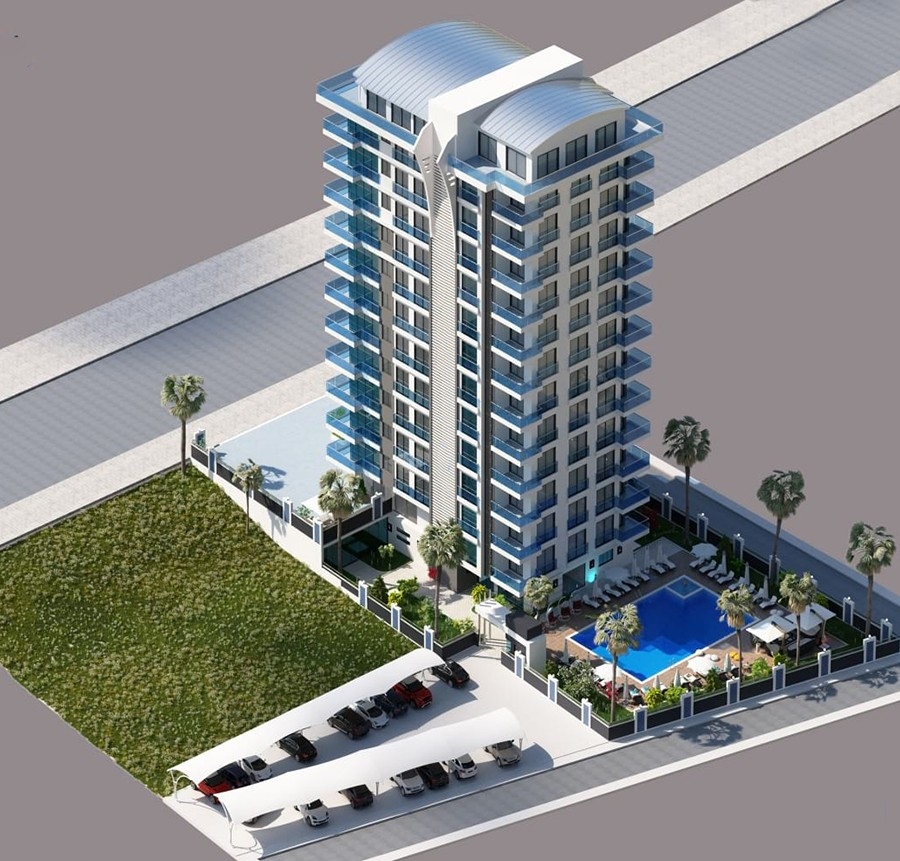 Luxury 2-bedroom beachfront apartment in Mahmutlar