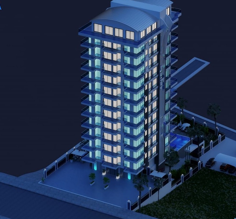 Luxury 2-bedroom beachfront apartment in Mahmutlar