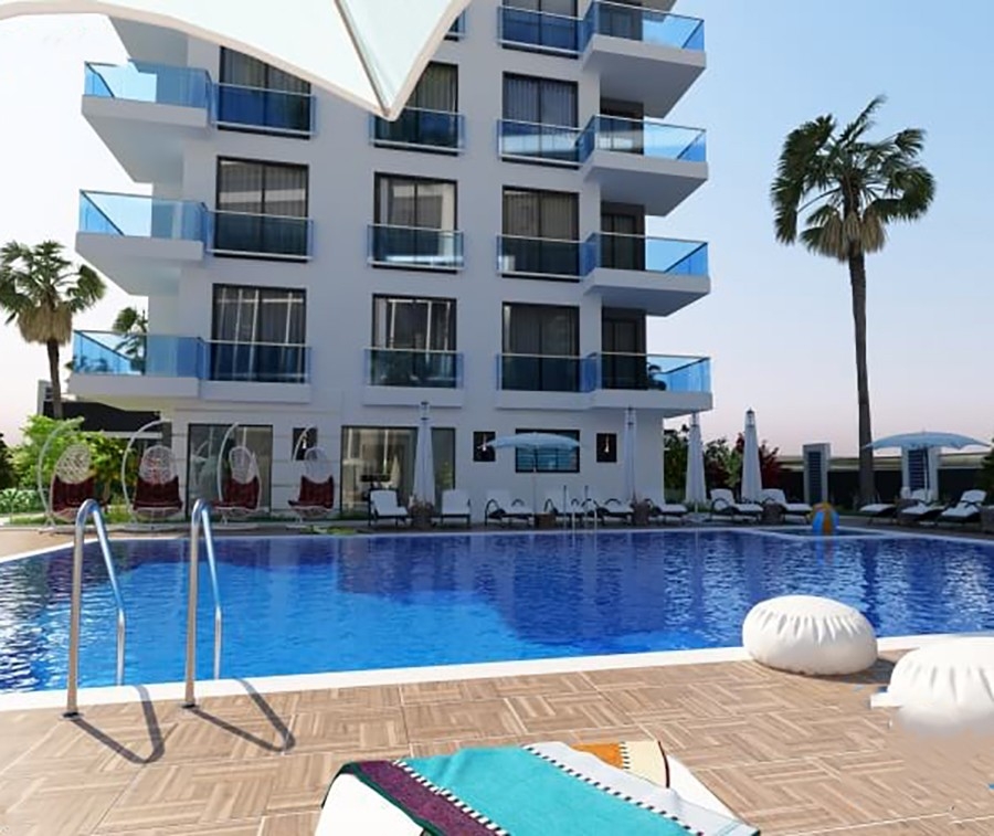 Luxury 2-bedroom beachfront apartment in Mahmutlar