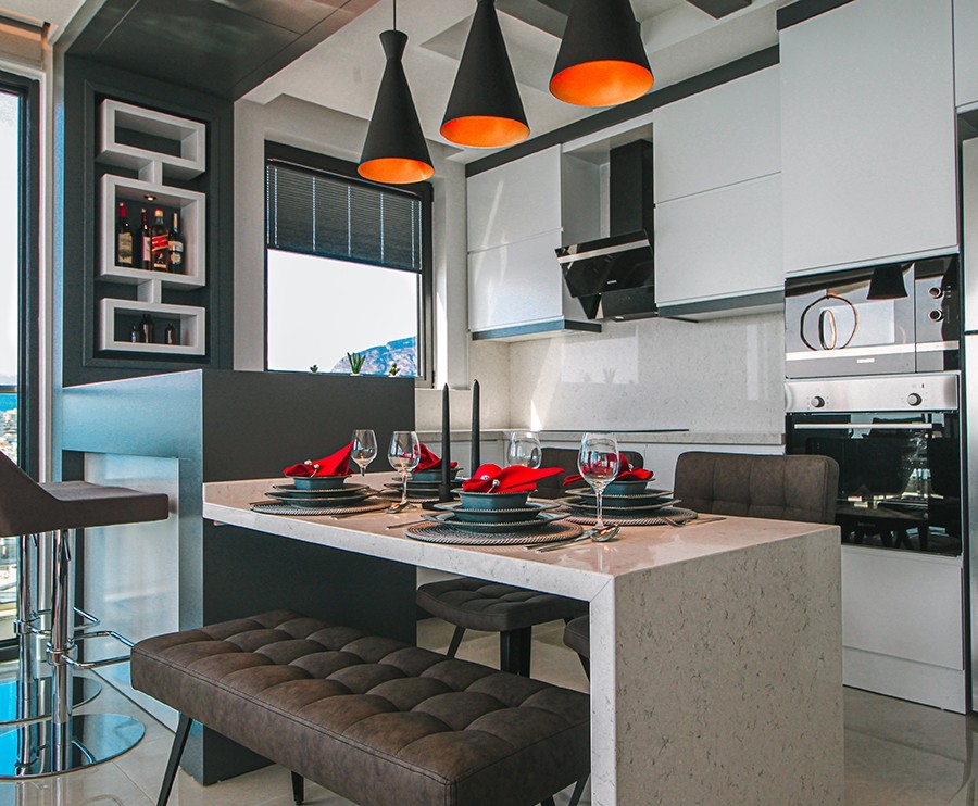 Luxury 2-bedroom beachfront apartment in Mahmutlar