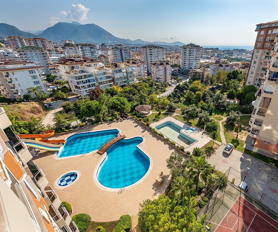 Luxuriöse 2+1 Wohnung mit Meerblick und Bergblick, Alanya - Cikcilli