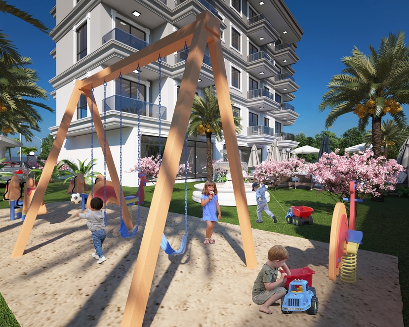 Luksuriøs Fjellutsikt 1+1 Leilighet i Gazipasa, Alanya