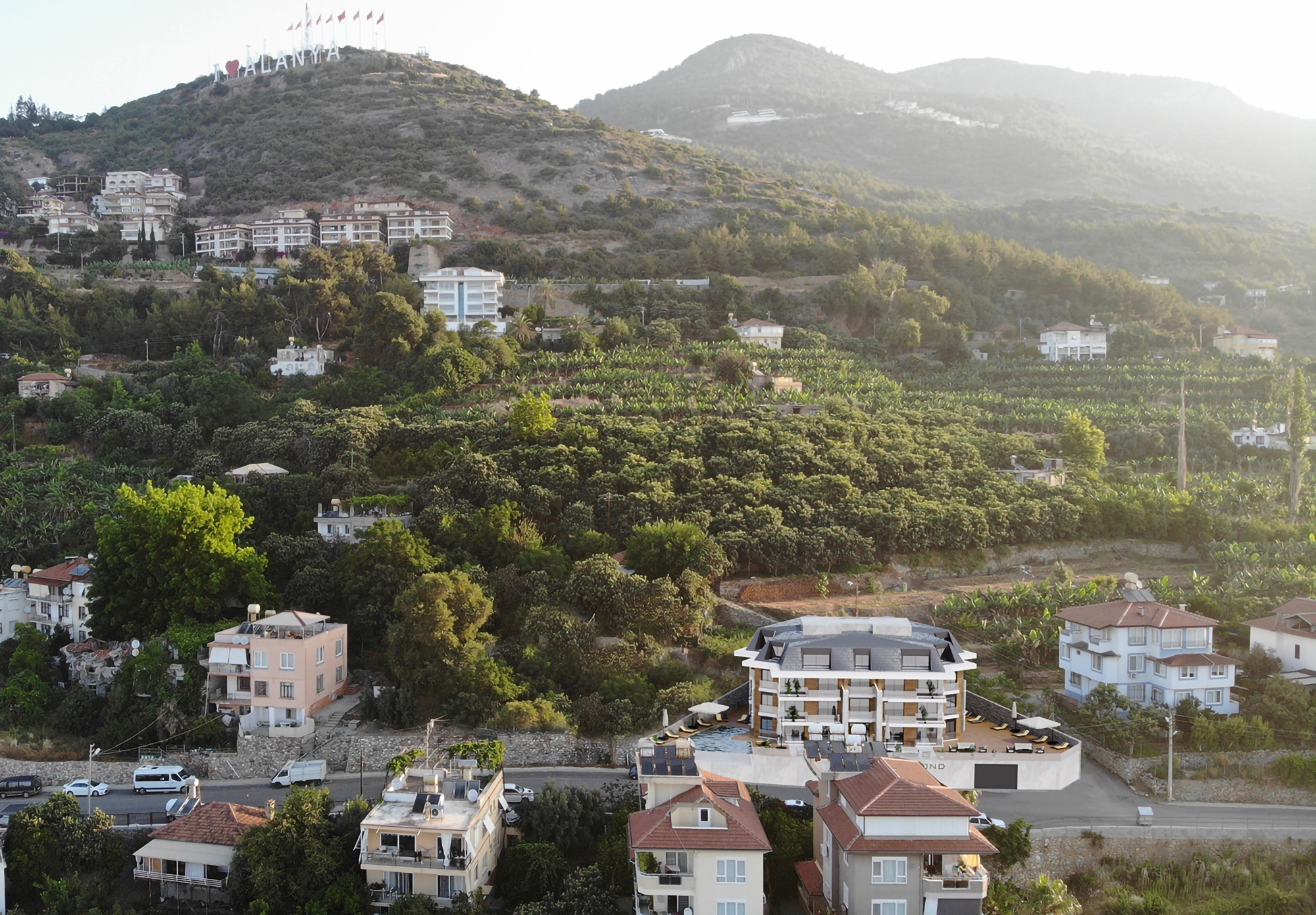Ylellinen 2+1 asunto meri- ja linna-näköalalla, Alanya - Hasbahce