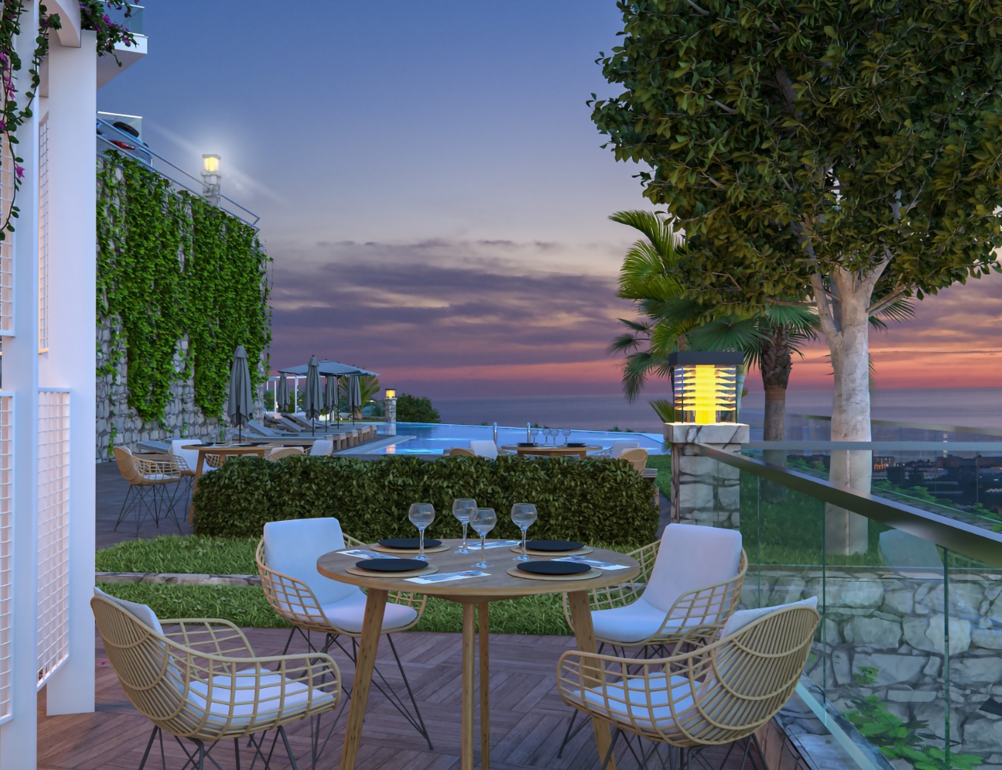 Luxus 1+1 Wohnung mit Meerblick und Bergblick, Alanya - Kargicak