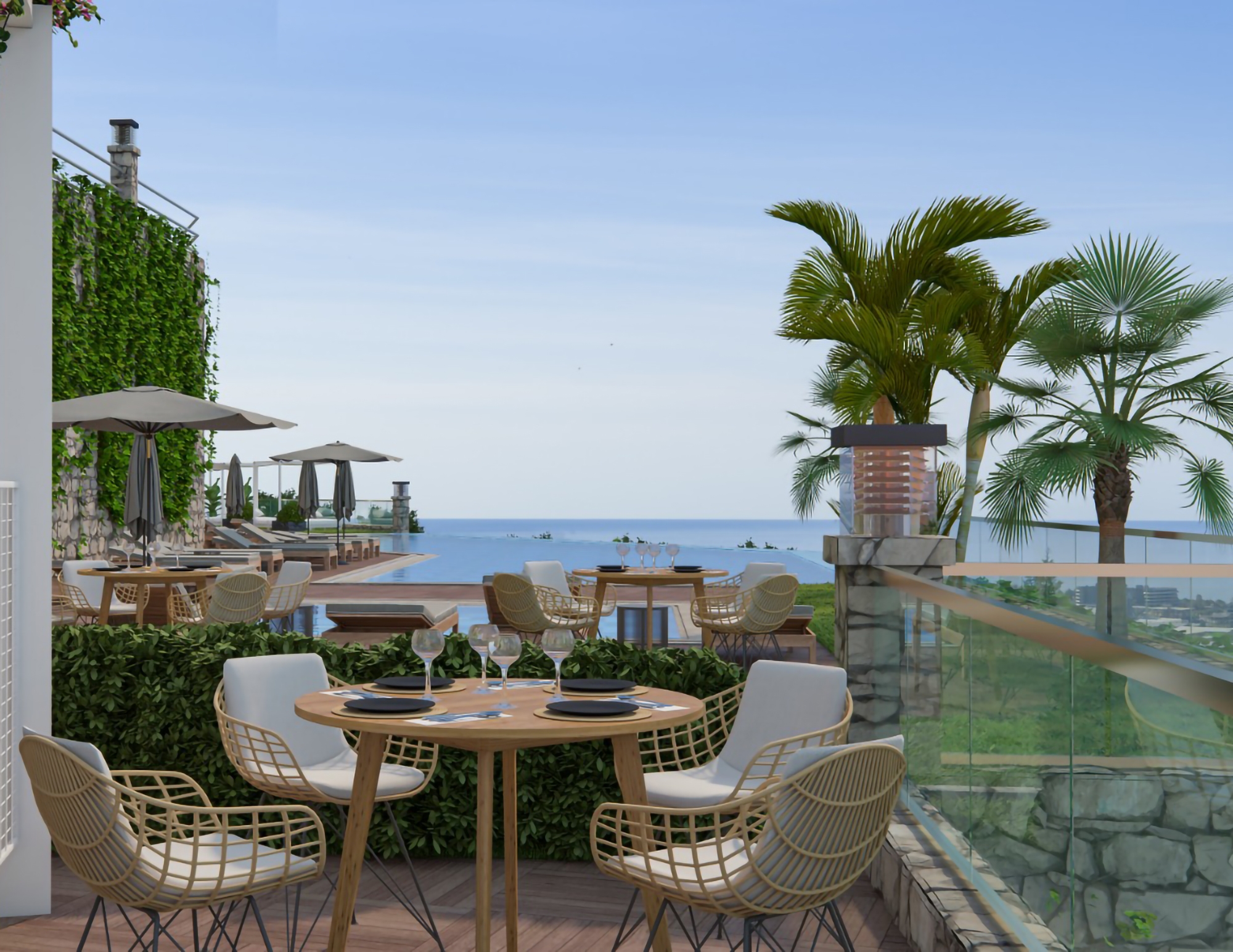 Luxus 1+1 Wohnung mit Meerblick und Bergblick, Alanya - Kargicak