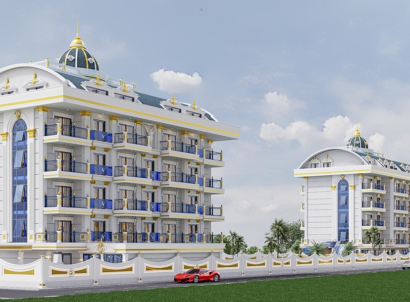 Attractive apartments for sale with sea view in Alanya