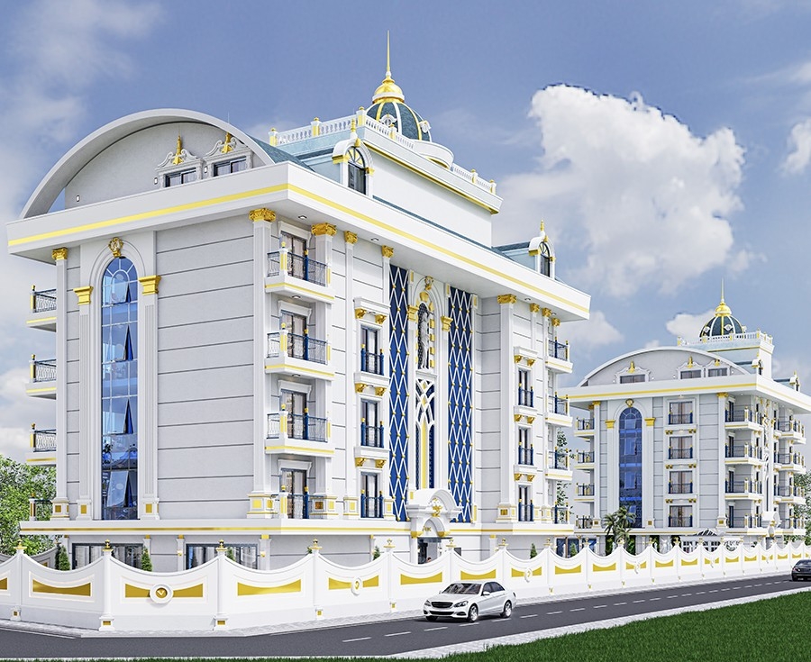 Attractive apartments for sale with sea view in Alanya