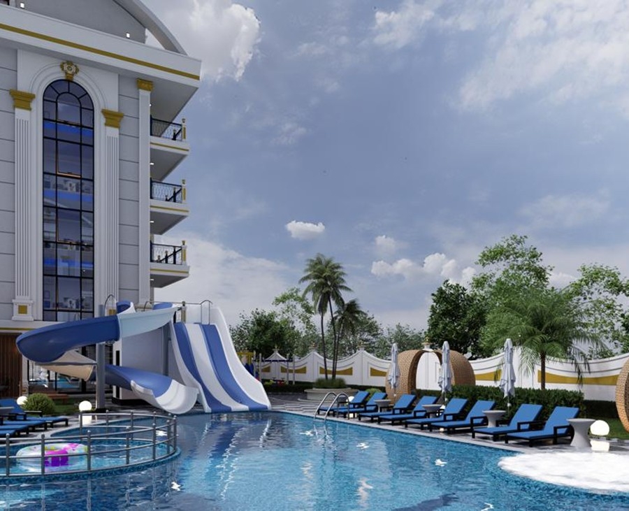 Attractive apartments for sale with sea view in Alanya