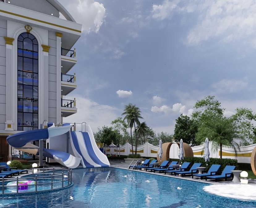 Attractive apartments for sale with sea view in Alanya