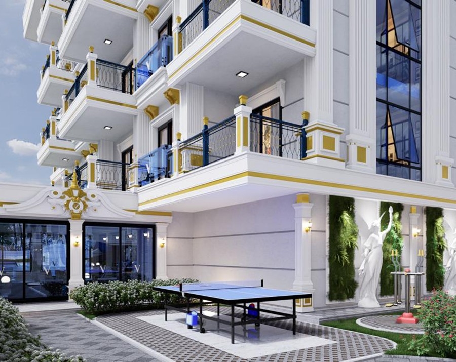 Attractive apartments for sale with sea view in Alanya
