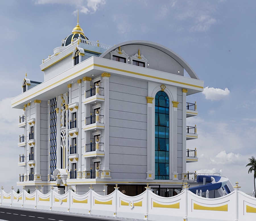 Attractive apartments for sale with sea view in Alanya