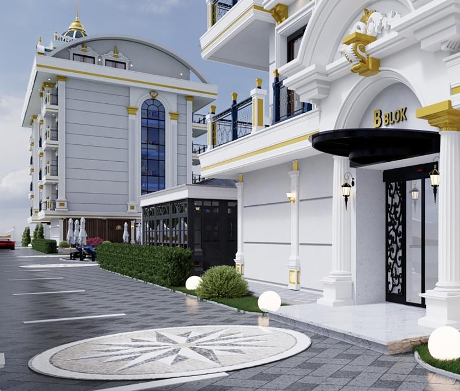 Attractive apartments for sale with sea view in Alanya