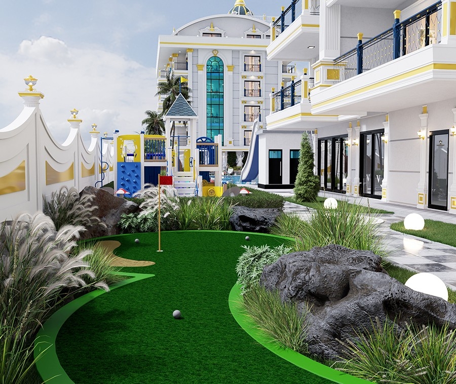 Attractive apartments for sale with sea view in Alanya
