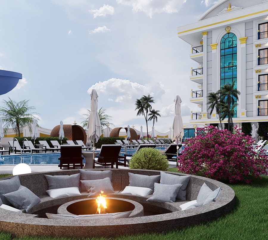 Attractive apartments for sale with sea view in Alanya