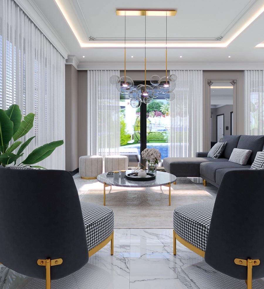 Attractive apartments for sale with sea view in Alanya