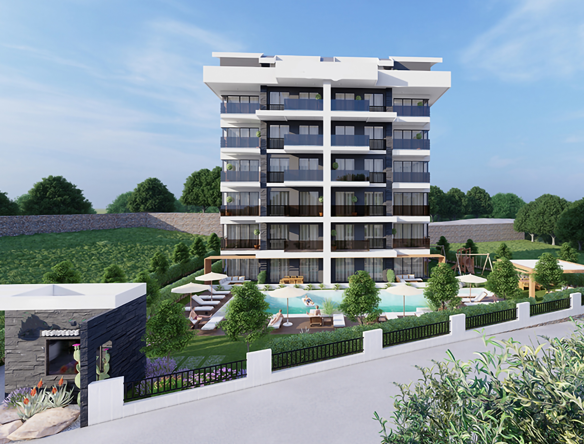 Luxury 1+1 Apartment with Sea and Mountain Views, Alanya - Demirtas