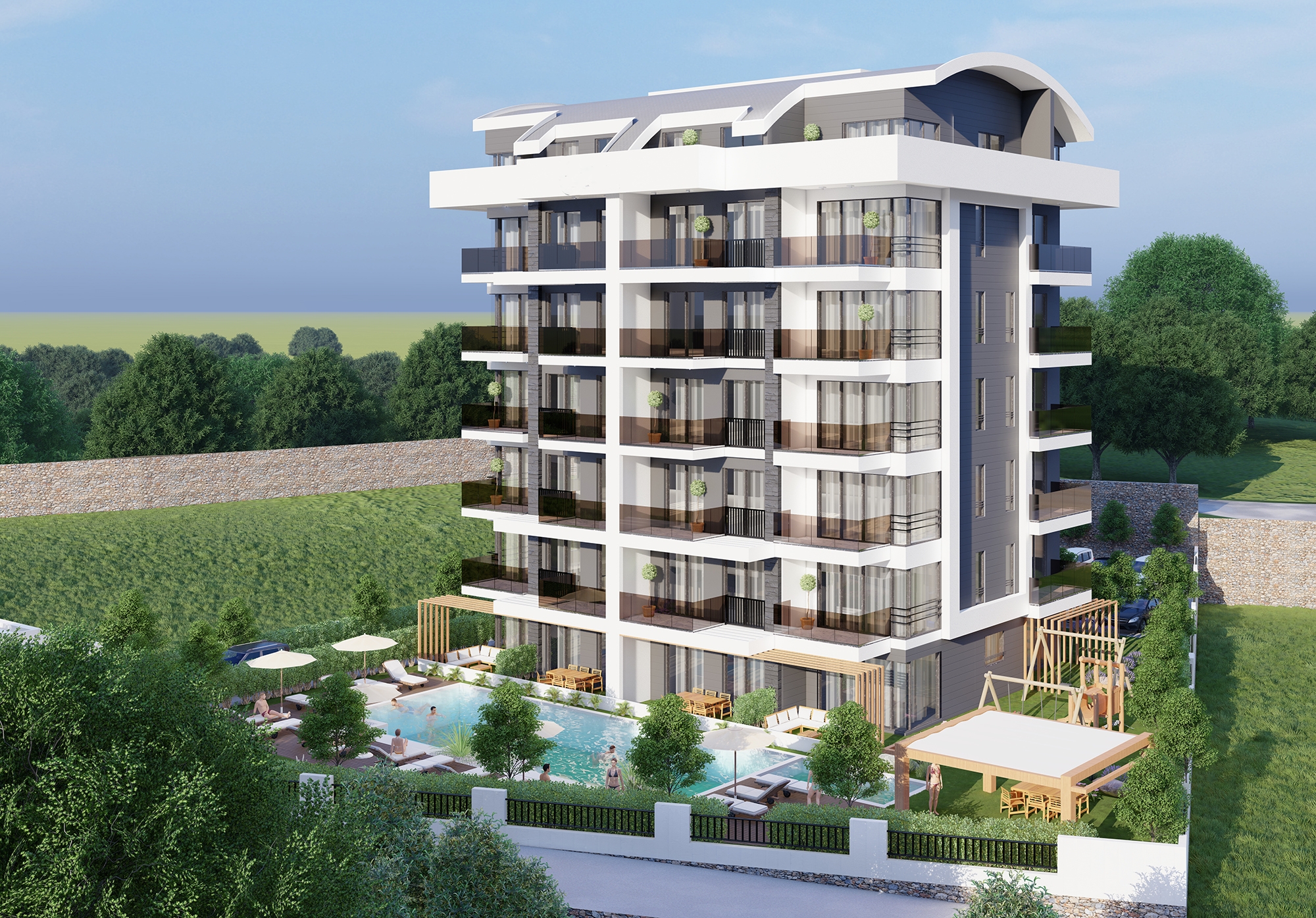 Luxury 1+1 Apartment with Sea and Mountain Views, Alanya - Demirtas