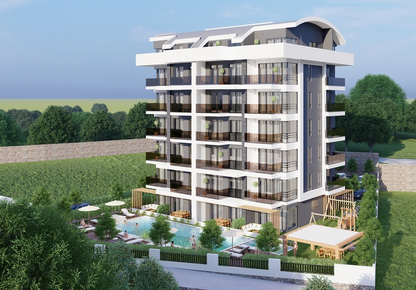 Luxury 1+1 Apartment with Sea and Mountain Views, Alanya - Demirtas