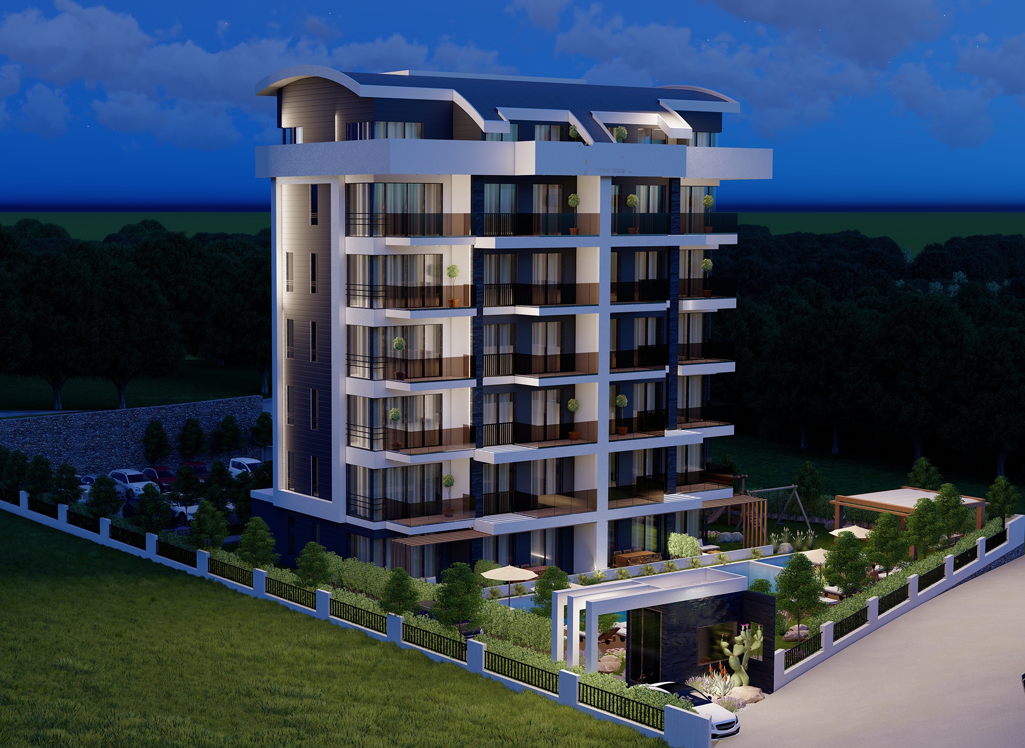 Luxury 1+1 Apartment with Sea and Mountain Views, Alanya - Demirtas
