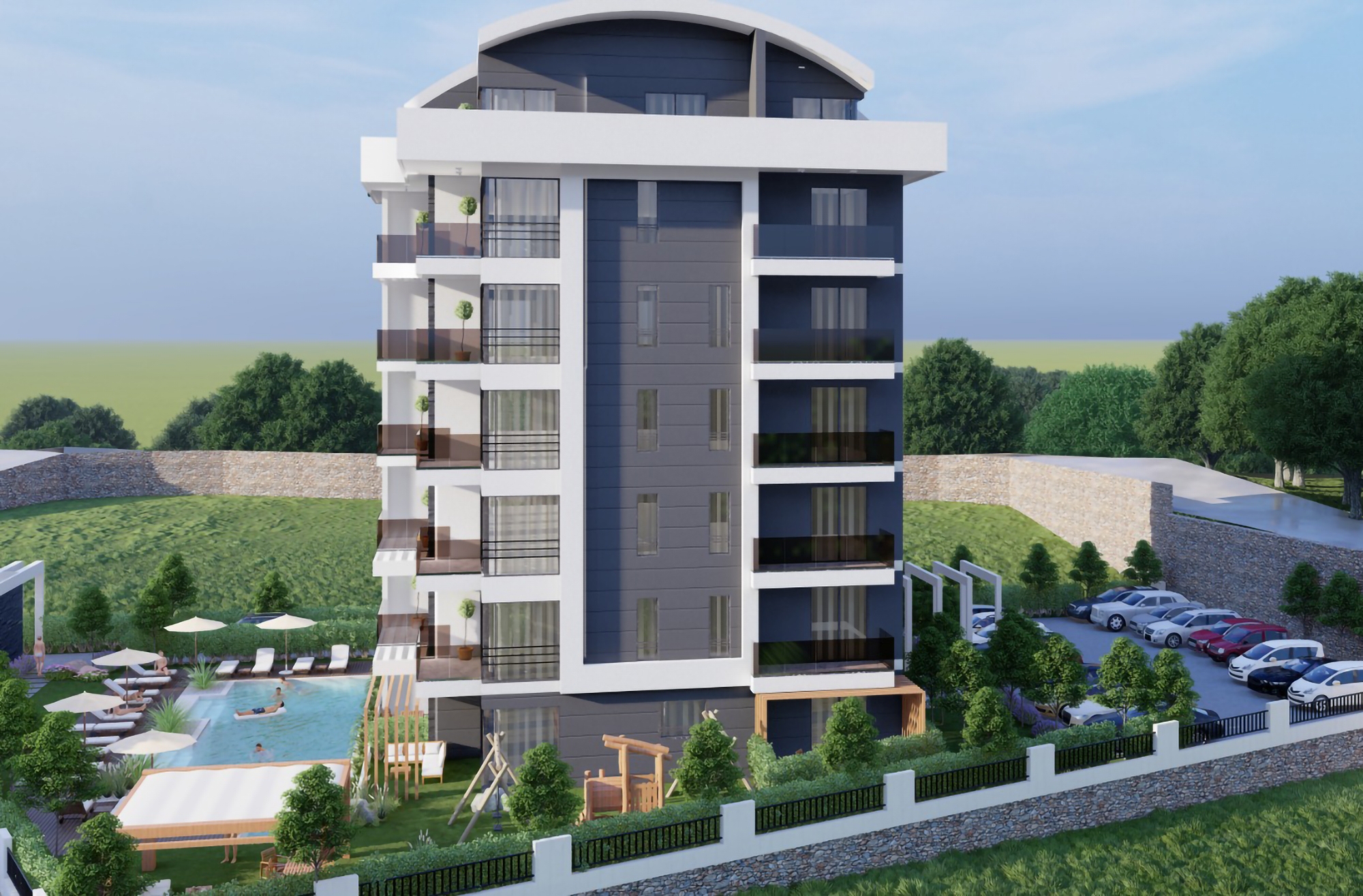 Luxury 1+1 Apartment with Sea and Mountain Views, Alanya - Demirtas