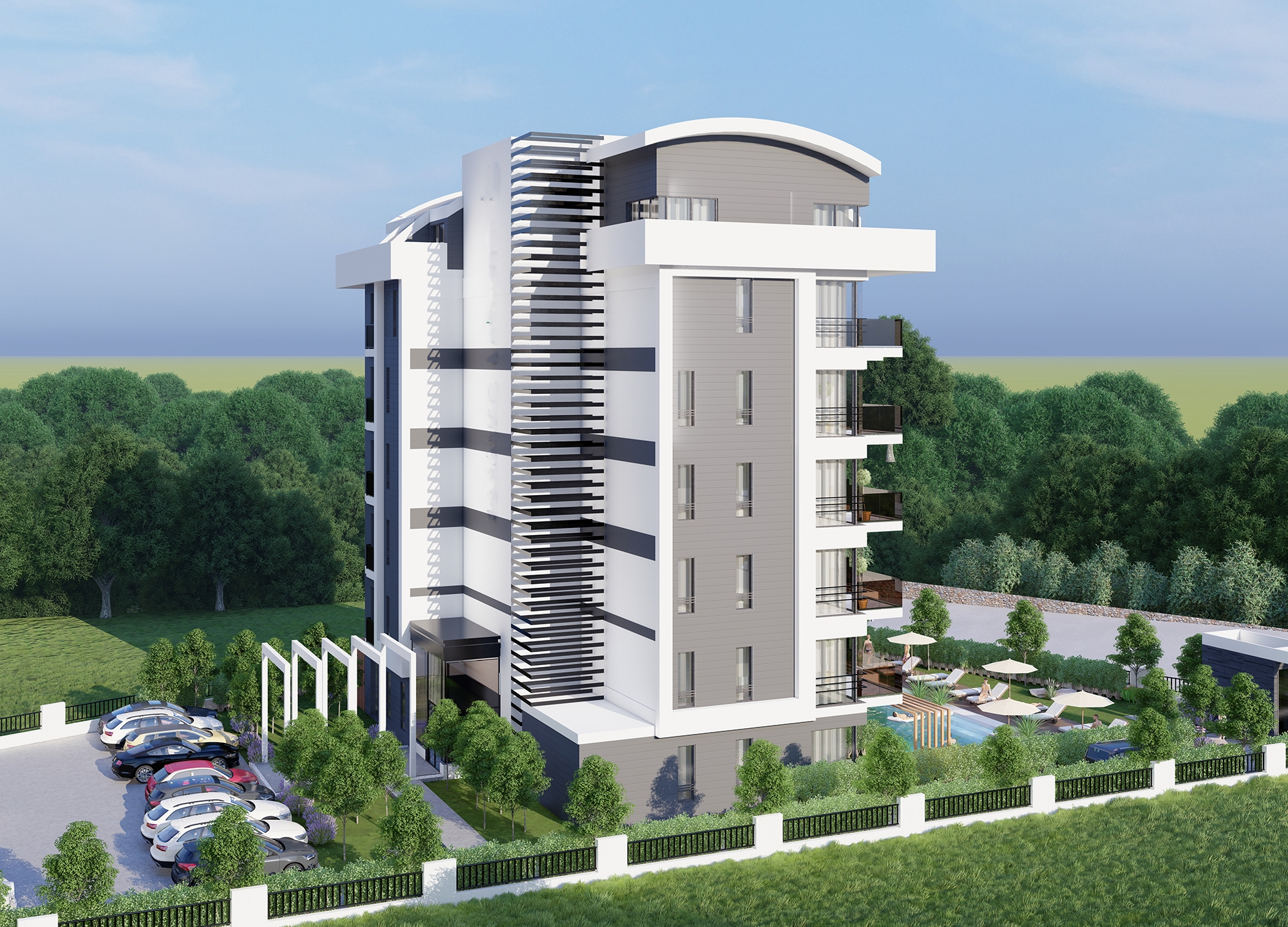 Luxury 1+1 Apartment with Sea and Mountain Views, Alanya - Demirtas