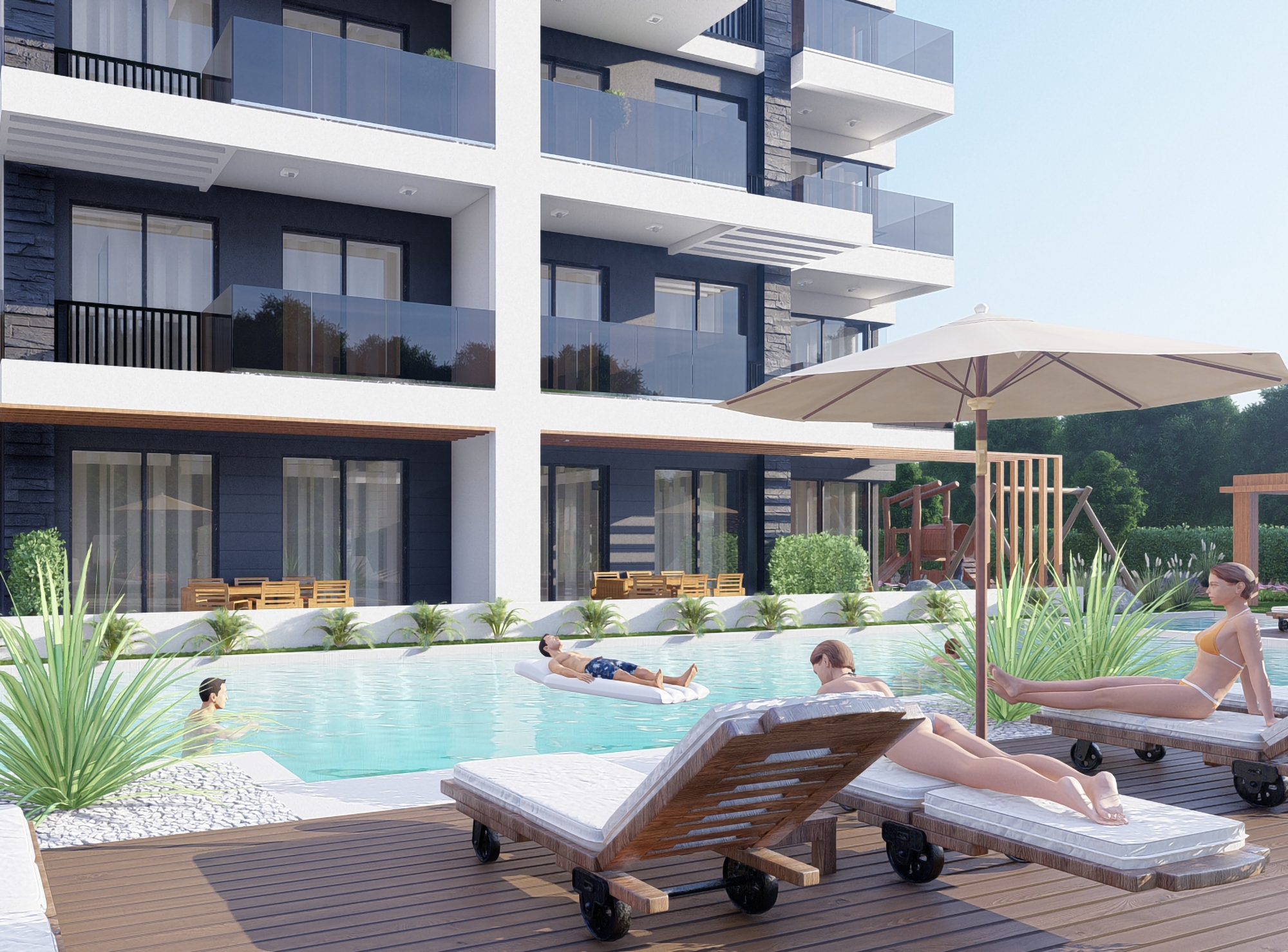 Luxury 1+1 Apartment with Sea and Mountain Views, Alanya - Demirtas