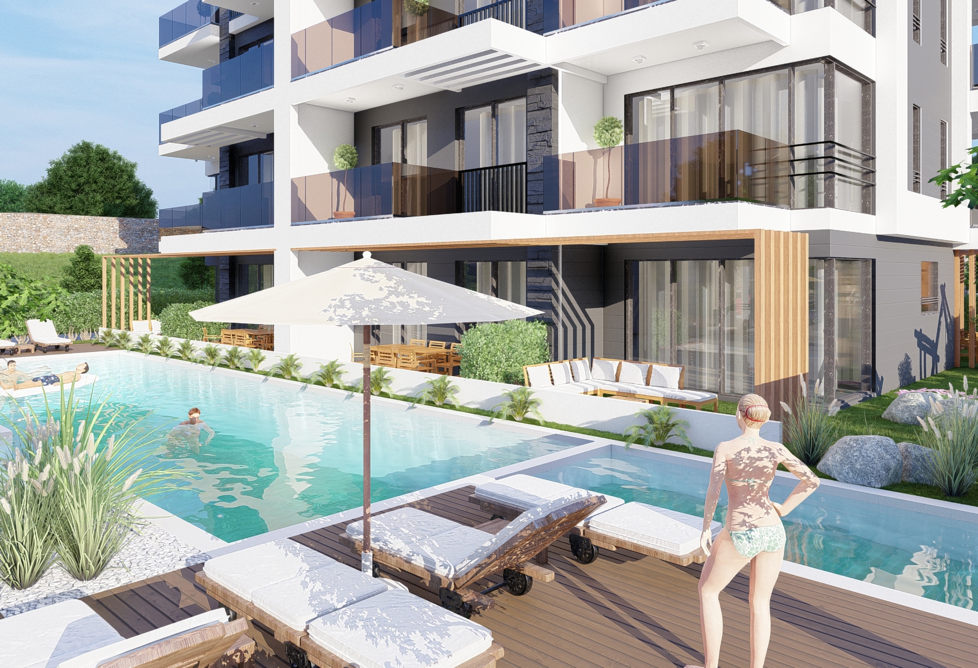 Luxury 1+1 Apartment with Sea and Mountain Views, Alanya - Demirtas