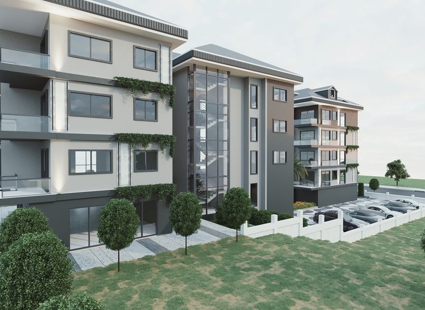 Luxuriöses 1+1 Apartment mit Bergblick in Payallar