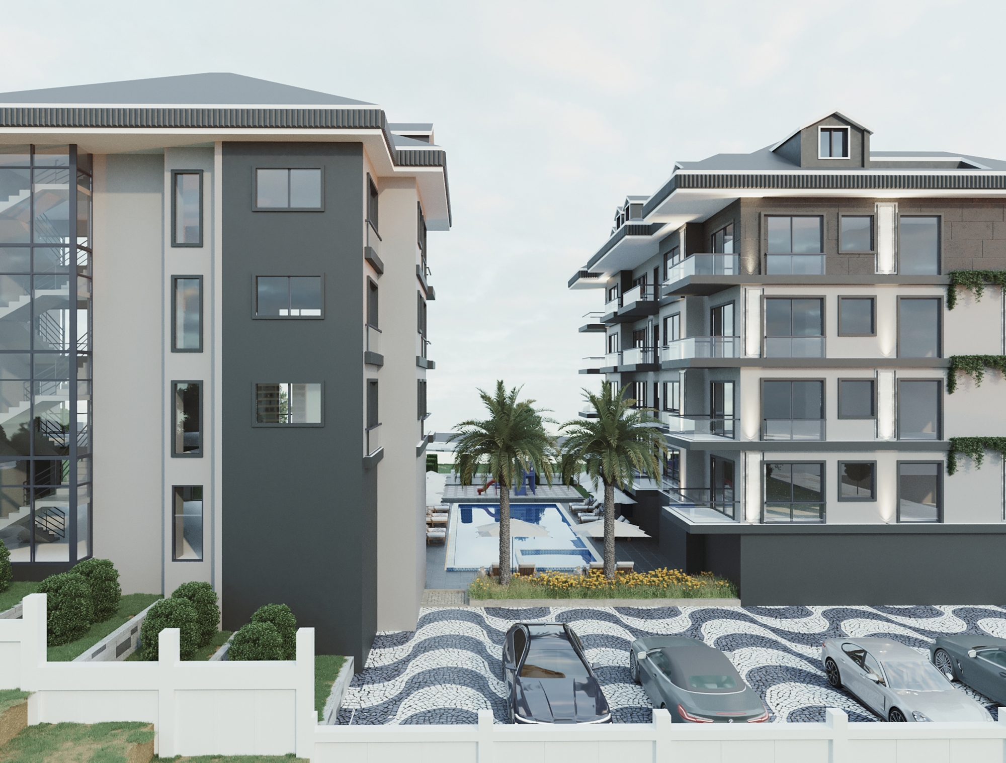Luxuriöses 1+1 Apartment mit Bergblick in Payallar