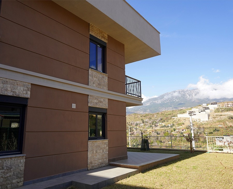 Lyxig 3+1 Villa med utsikt över slott och berg, Alanya - Kargicak