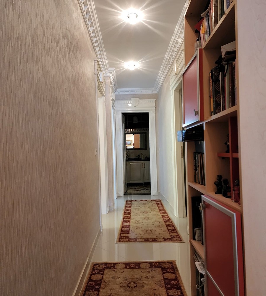 Furnished 3+1 luxury apartment right by the sea in Alanya