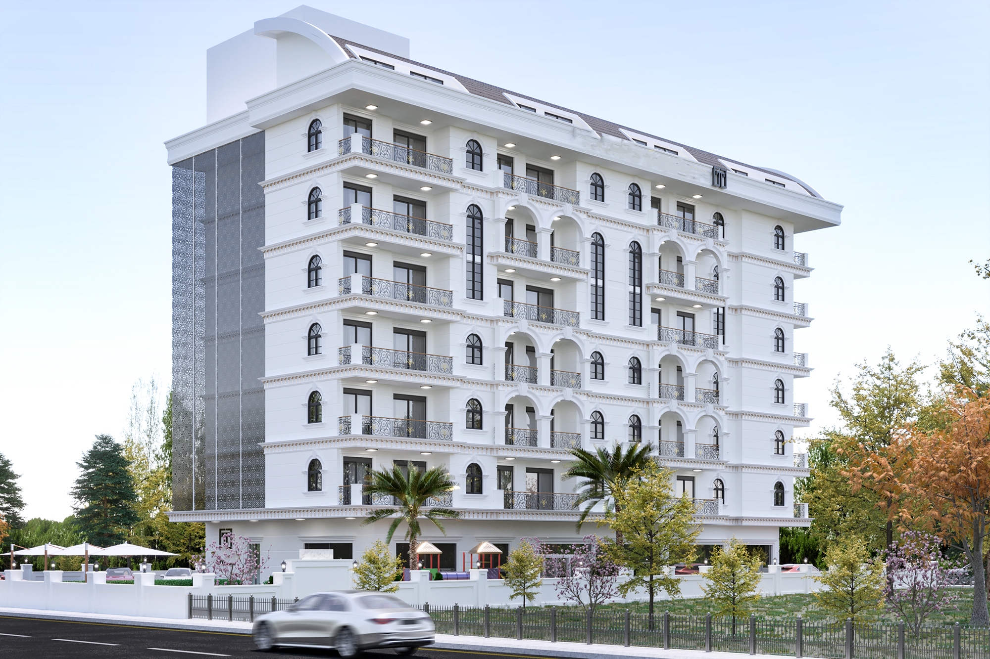 Luxuriöses 2+1 Apartment mit Burg- und Bergblick, Alanya Zentrum