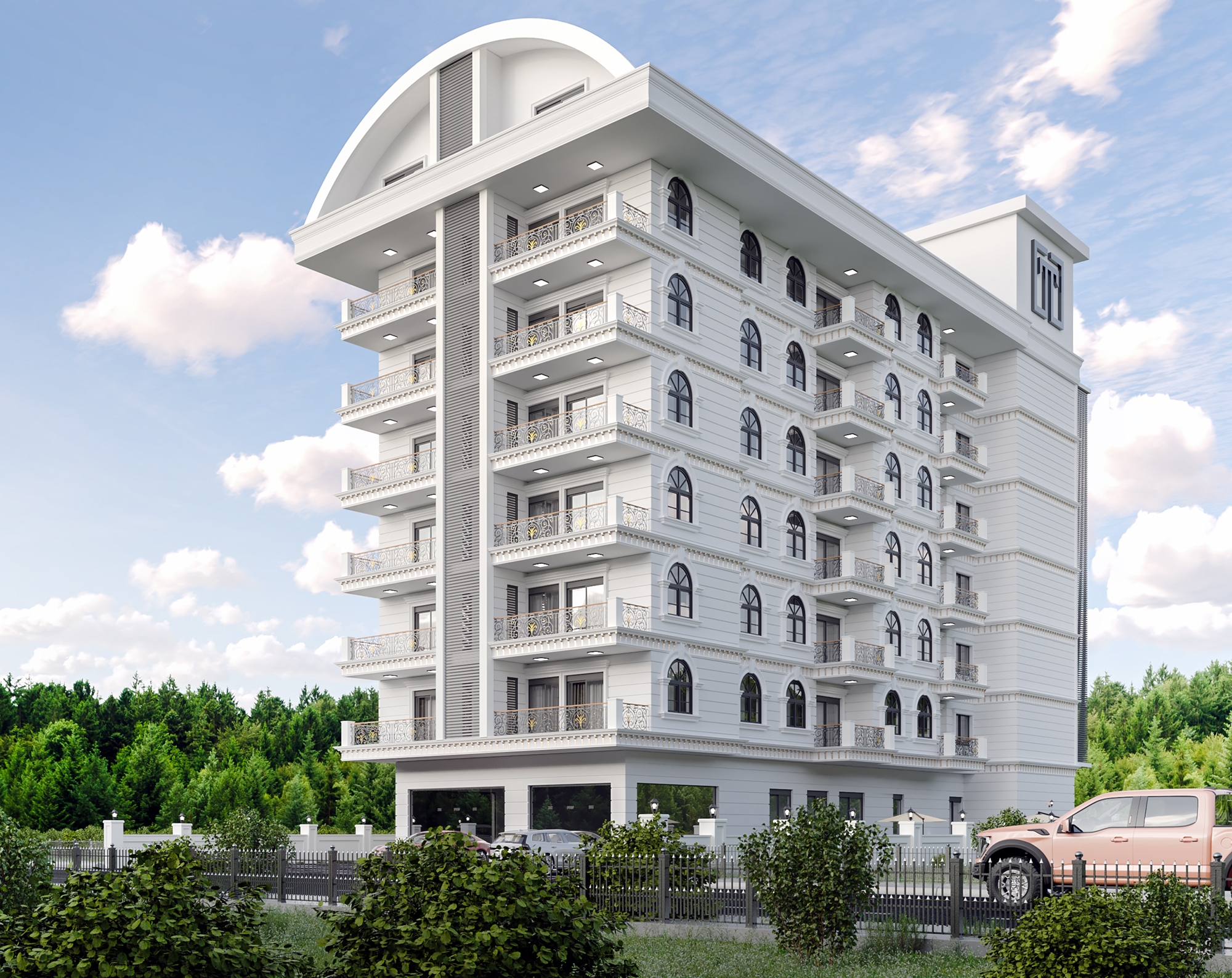 Luxuriöses 2+1 Apartment mit Burg- und Bergblick, Alanya Zentrum