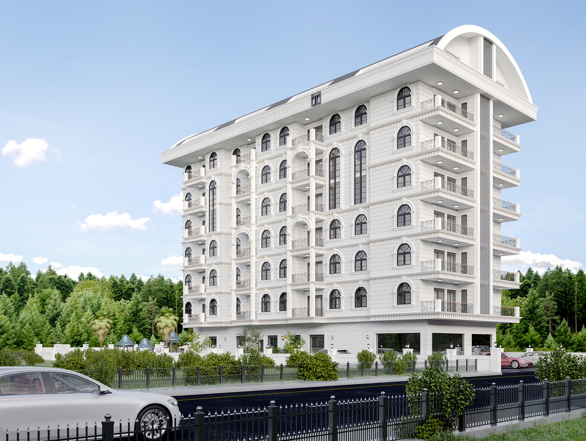 Luxuriöses 2+1 Apartment mit Burg- und Bergblick, Alanya Zentrum