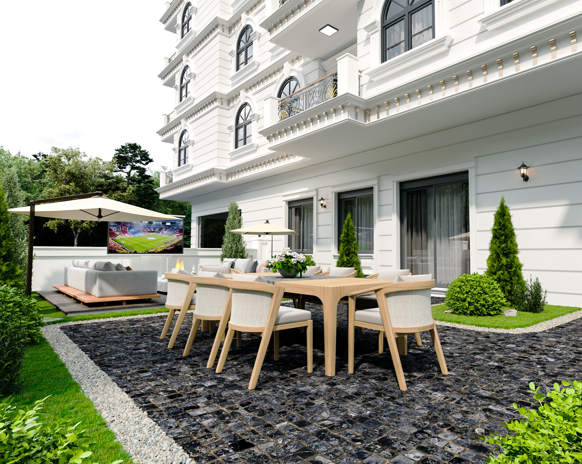 Luxuriöses 2+1 Apartment mit Burg- und Bergblick, Alanya Zentrum